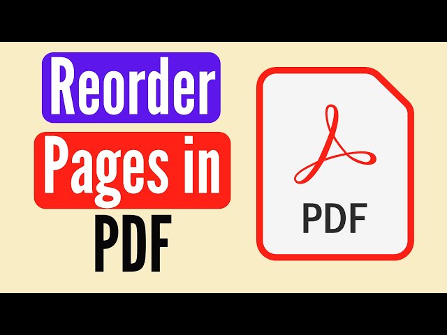 PDF Reorder Pages